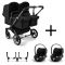 Bugaboo Donkey 5 Tweeling Kinderwagen 3 In 1 Graphite Midnight Black Met Twee Cybex Cloud T Groep 0 Autostoelen
