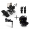 Bugaboo Kinderwagen 3 in 1 Fox 5 Renew Complete Black | Heritage Black Misty White + Bugaboo Autostoel Groep 0 Turtle Air by Nuna Black + Draaibare Isofix Base 360 + Autostoel adapters