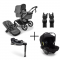 Bugaboo Kinderwagen 3 in 1 Fox 5 Renew Complete Graphite | Moon Grey + Bugaboo Autostoel Groep 0 Turtle Air by Nuna Black + Draaibare Isofix Base 360 + Autostoel adapters