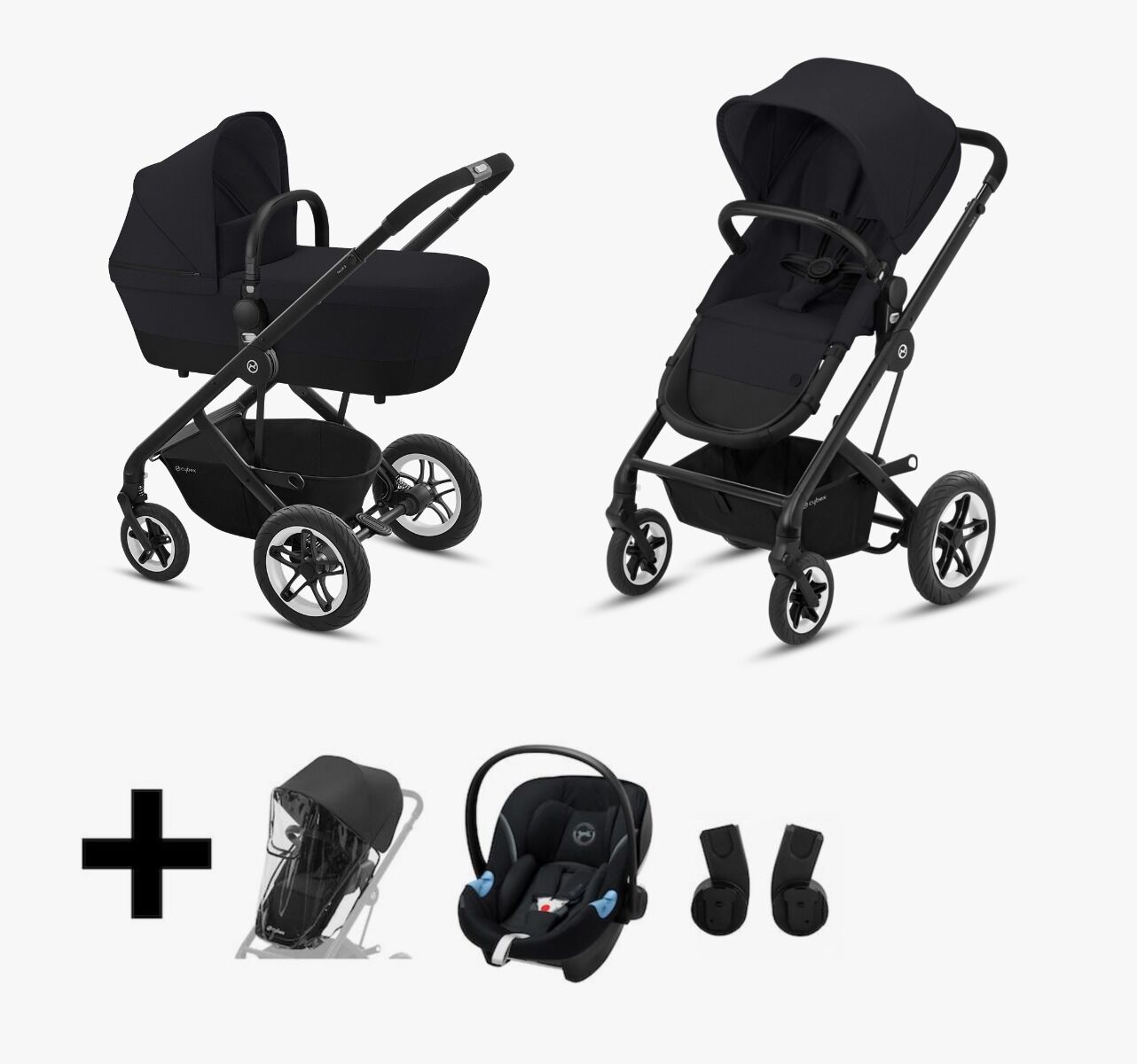 Cybex kinderwagen 3 in 1 Talos S Deep Black Cybex kinderwagen 3 in 1 Talos S Deep Black