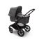 Bugaboo Kinderwagen 2 in 1 Fox Compleet Black Grey Melange Bugaboo Kinderwagen 2 in 1 Fox Compleet Black Grey Melange