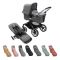 Bugaboo Kinderwagen 2 in 1 Fox 3 Compleet Graphite Grey Melange + Gratis Voetenzak