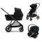 Cybex Kinderwagen 3 In 1 Gazelle S Deep Black + Cybex Groep 0 Autostoel Aton S2 I Size
