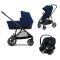 Cybex Kinderwagen 3 In 1 Gazelle S Navy Blue + Cybex Groep 0 Autostoel Aton S2 I Size
