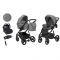 Born Lucky Kinderwagen 3 In 1 Lazzio Grijs + Isofix Autostoel Base