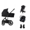 Cybex Kinderwagen 3 in 1 Talos S Lux Deep Black + Cybex Autostoel Groep 0 Aton M I Size + Adapters