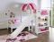 Bennie Hoekstapelbed Wit + Glijbaan - Thema Pink Hearts Bennie Hoekstapelbed Wit + Glijbaan - Thema Pink Hearts