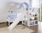 Bennie Hoekstapelbed Wit + Glijbaan - Thema Blue Boy Bennie Hoekstapelbed Wit + Glijbaan - Thema Blue Boy