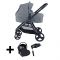 X Adventure Kinderwagen 3 in 1 X-GO Grey + Isofix Autostoel Base