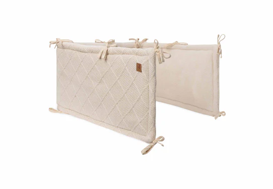 Jollein Boxbumper 180x30cm Check Knit Oatmeal