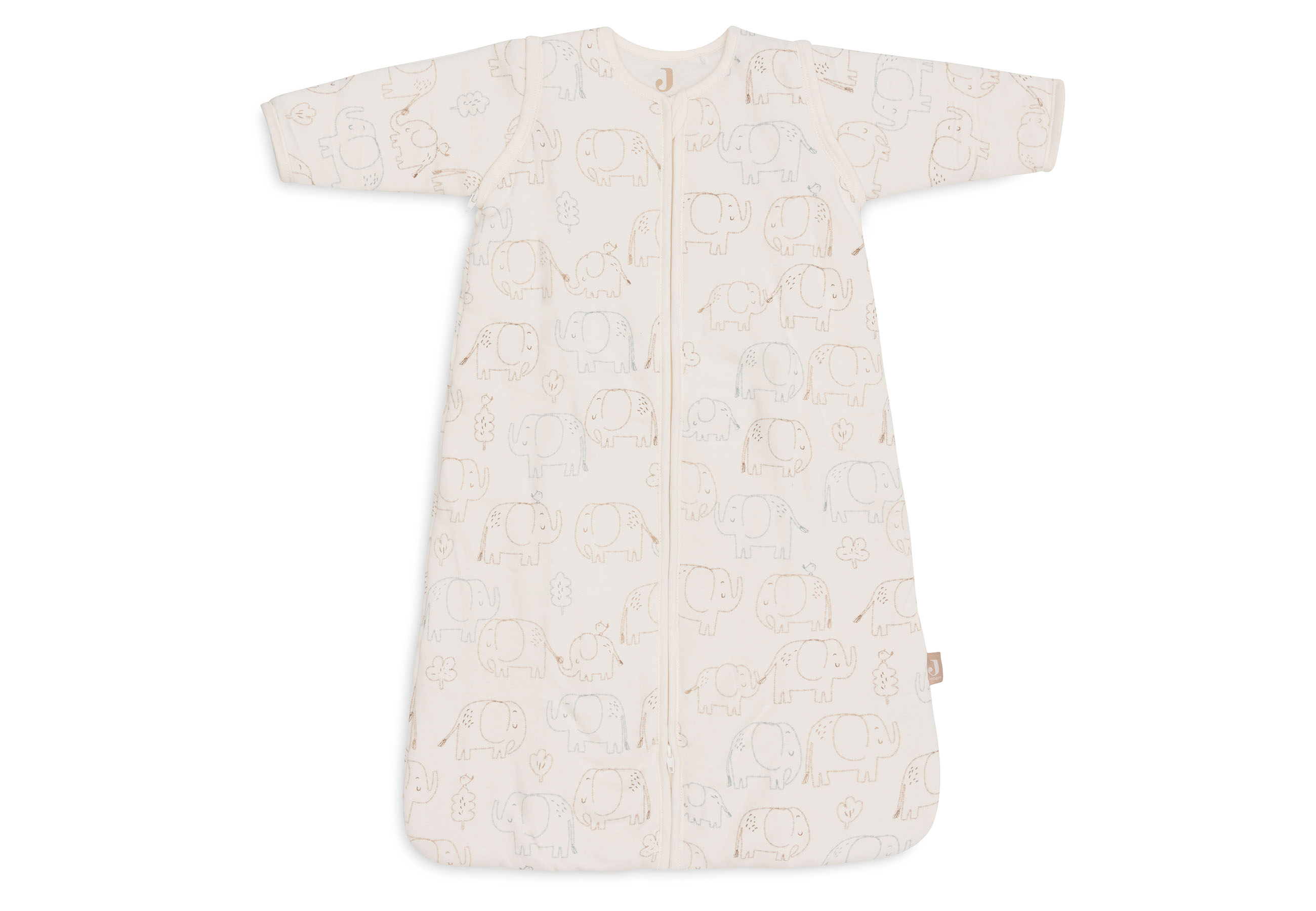 Jollein Baby Slaapzak met Afritsbare Mouw 90cm Elephant Tales