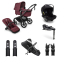 Bugaboo Kinderwagen Fox 5 Renew 3 in 1 Bundel Complete Black | Dark Cherry