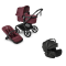 Bugaboo Kinderwagen 3 in 1 Fox 5 Renew Complete Black | Dark Cherry + Bugaboo Autostoel Otter by Nuna Groep 0