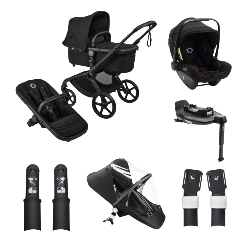 Bugaboo Kinderwagen Fox 5 Renew 3 in 1 Bundel Complete Black | Heritage Black