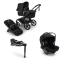 Bugaboo Kinderwagen 3 in 1 Fox 5 Renew Complete Black | Heritage Black + Bugaboo Autostoel Groep 0 Turtle Air by Nuna Black + Draaibare Isofix Base 360