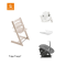 Stokke® Kinderstoel Tripp Trapp® Whitewash + Newborn Set™ Anthracite + Baby Set™ White + Tray™