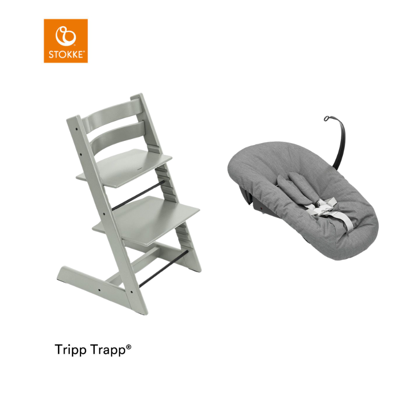 Stokke® Kinderstoel Tripp Trapp® Glacier Green + Anthracite Newborn Set