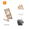 Stokke® Kinderstoel Tripp Trapp® Wild Wood + Newborn Set™ Anthracite + Baby Set™ Natural + Tray™