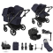 Bugaboo Donkey 6 Double Ultimate Newborn Bundle Black | Deep Indigo