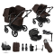 Bugaboo Donkey 6 Double Ultimate Newborn Bundle Black | Cocoa Brown