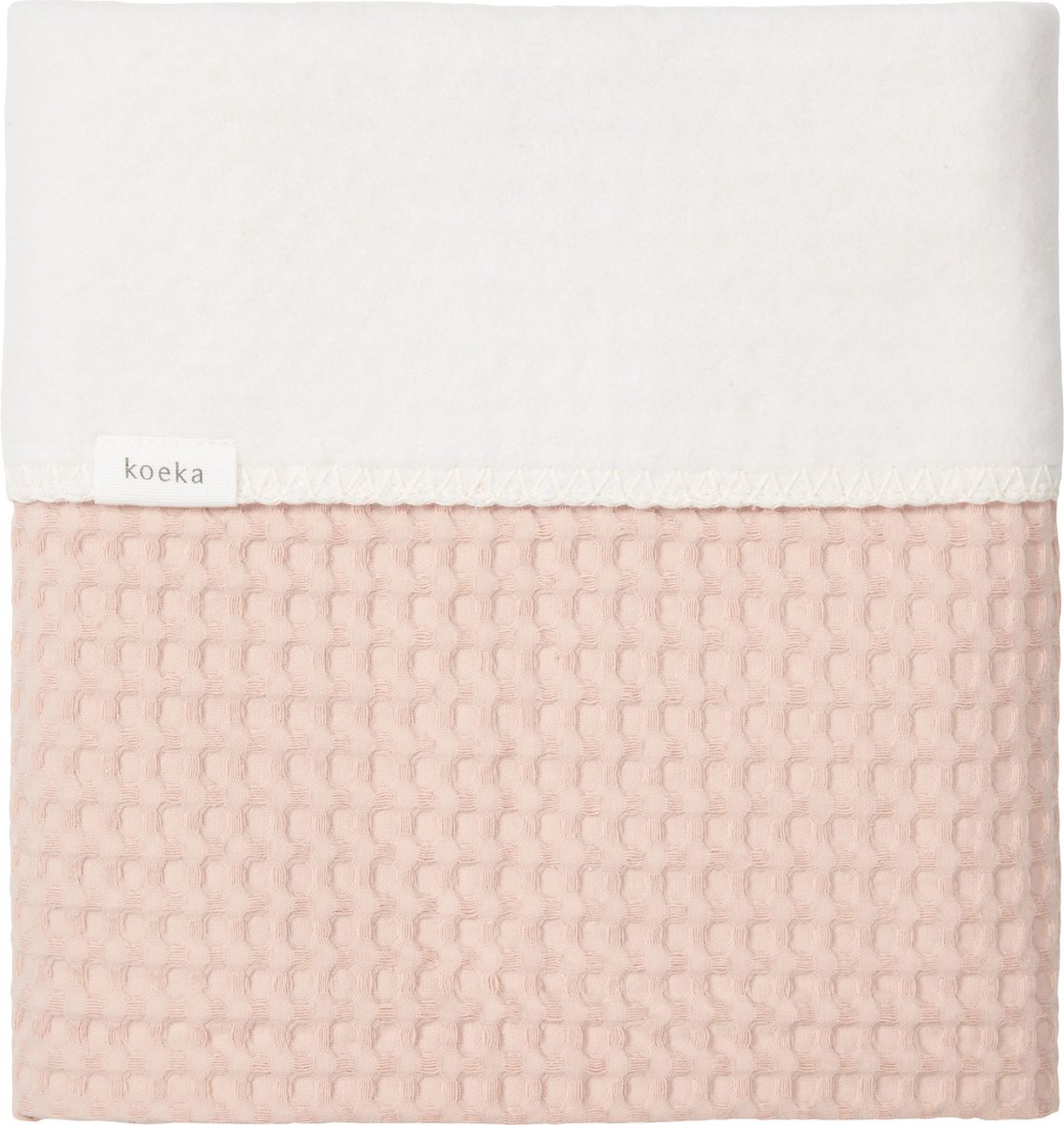 Koeka Wiegdeken Cotton Fleece Wafel Amsterdam Rosa Salt 100x75