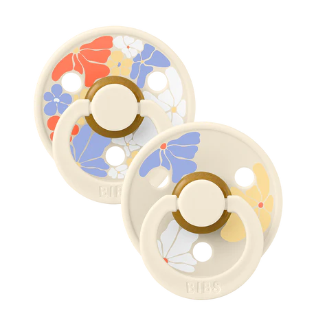 BIBS Studio Fopspeen Colour Morning Bloom Size 2 Ivory (2-pack)