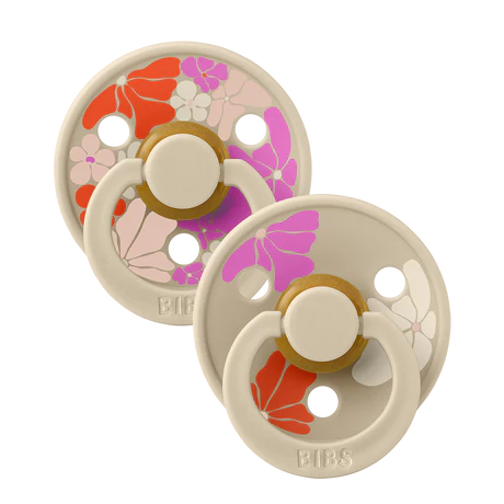 BIBS Studio Fopspeen Colour Morning Bloom Size 1 Vanilla (2-pack)