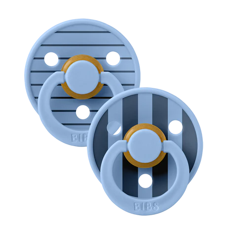 BIBS Studio Fopspeen Colour Pin Latex Size 1 Sky Blue Mix (2-pack)