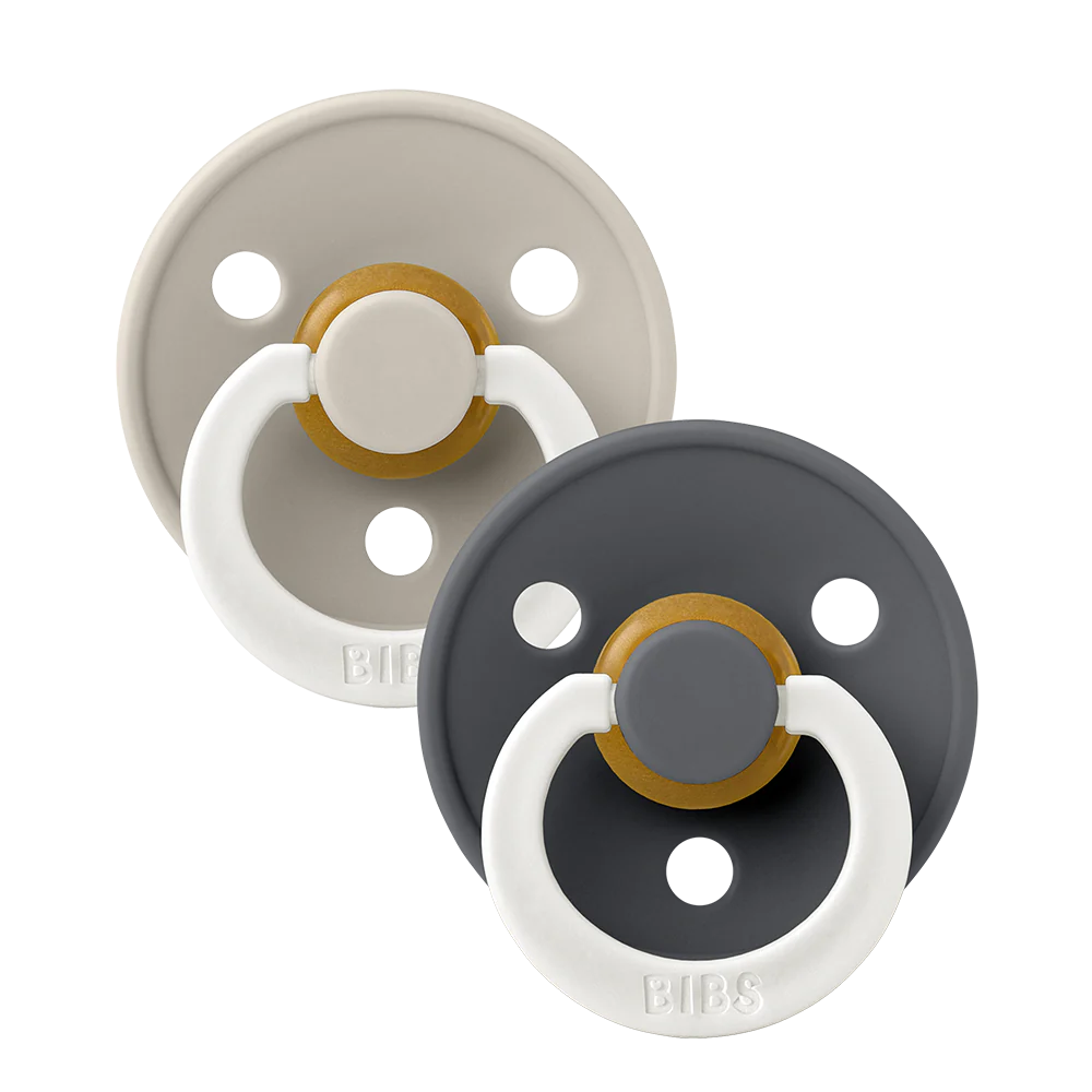BIBS Fopspeen Colour Sand GLOW / Iron GLOW Size 1 (2-pack)