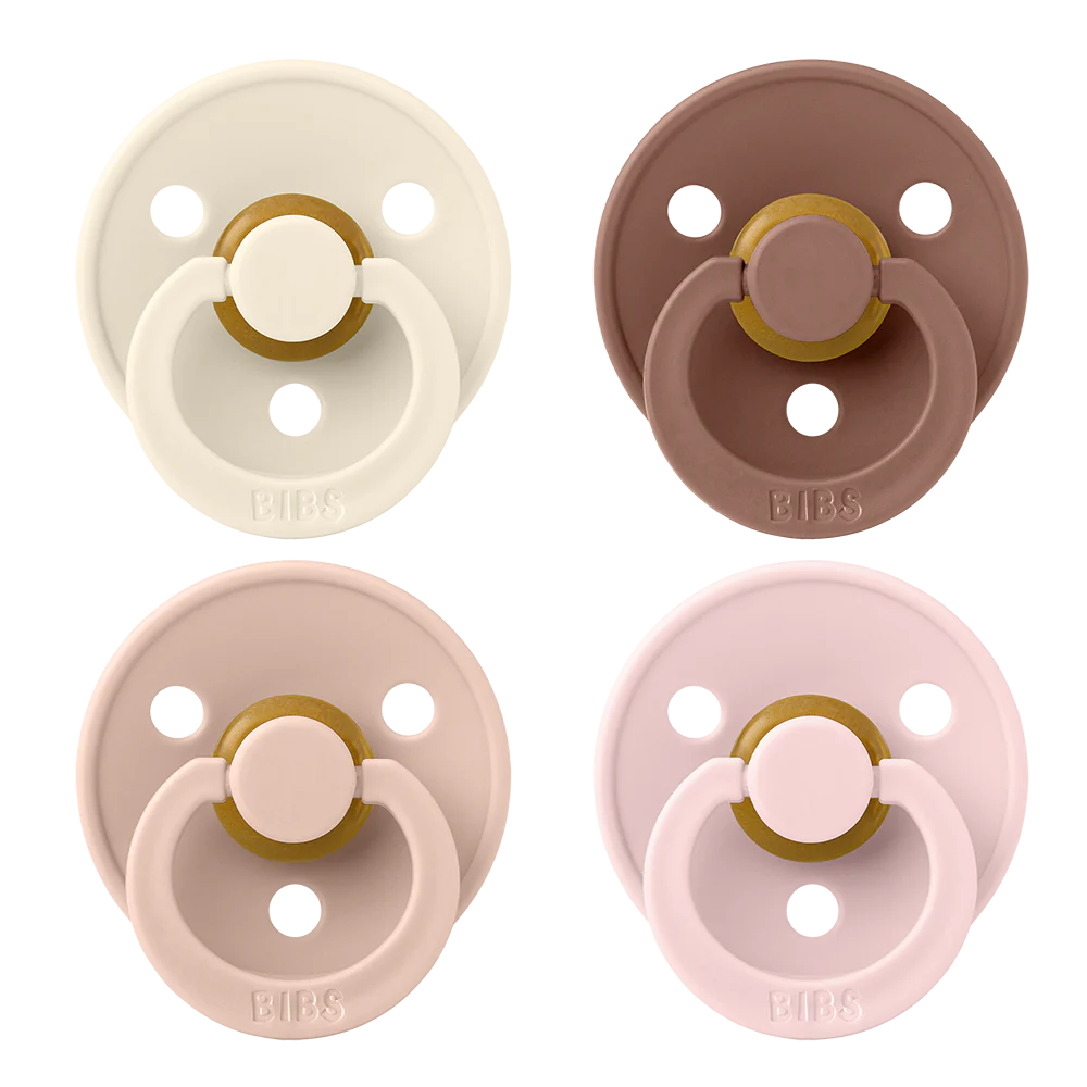 BIBS Fopspeen Colour Ivory / Blush / Woodchuck / Blossom Size 2 (4-pack)