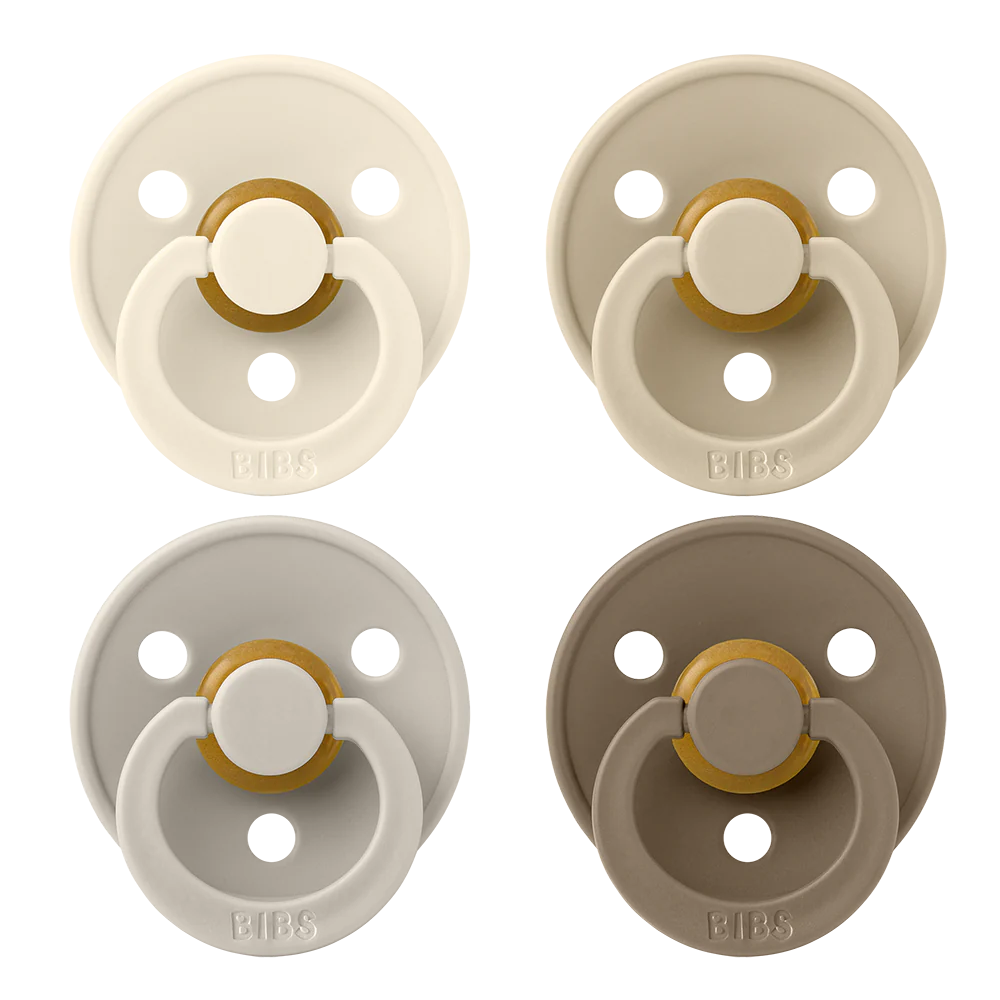 BIBS Fopspeen Colour Ivory / Sand / Vanilla / Dark Oak Size 2 (4-pack)