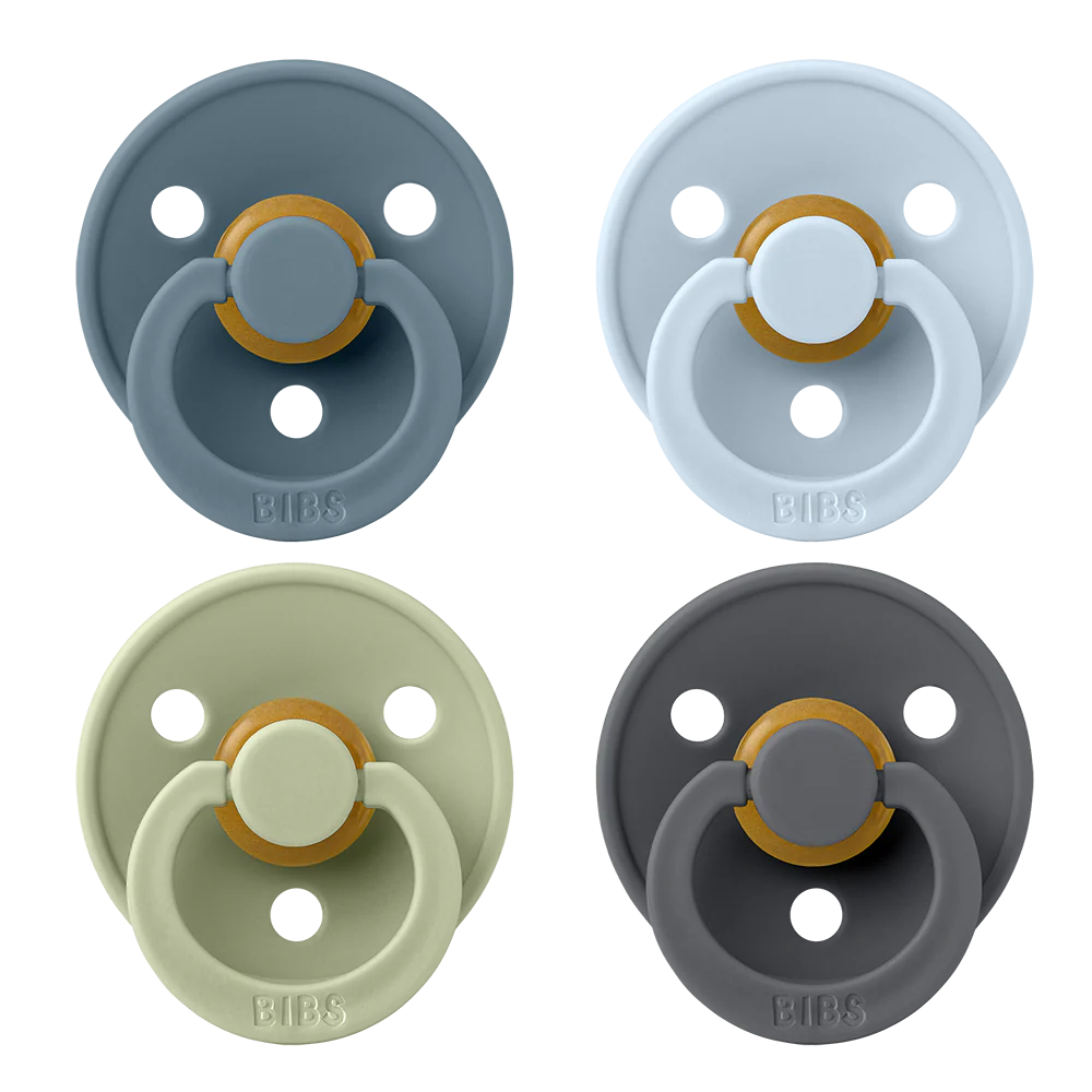 BIBS Fopspeen Colour Petrol / Sage / Baby Blue / Iron Size 1 (4-pack)