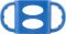 Dr. Brown's Siliconen handles standaardfles blauw
