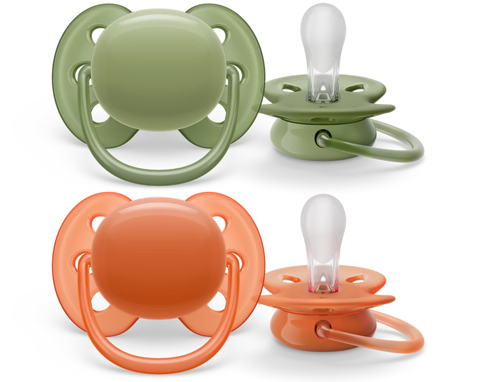 Avent Fopspeen +18M Ultra Soft Kaki/Terracotta