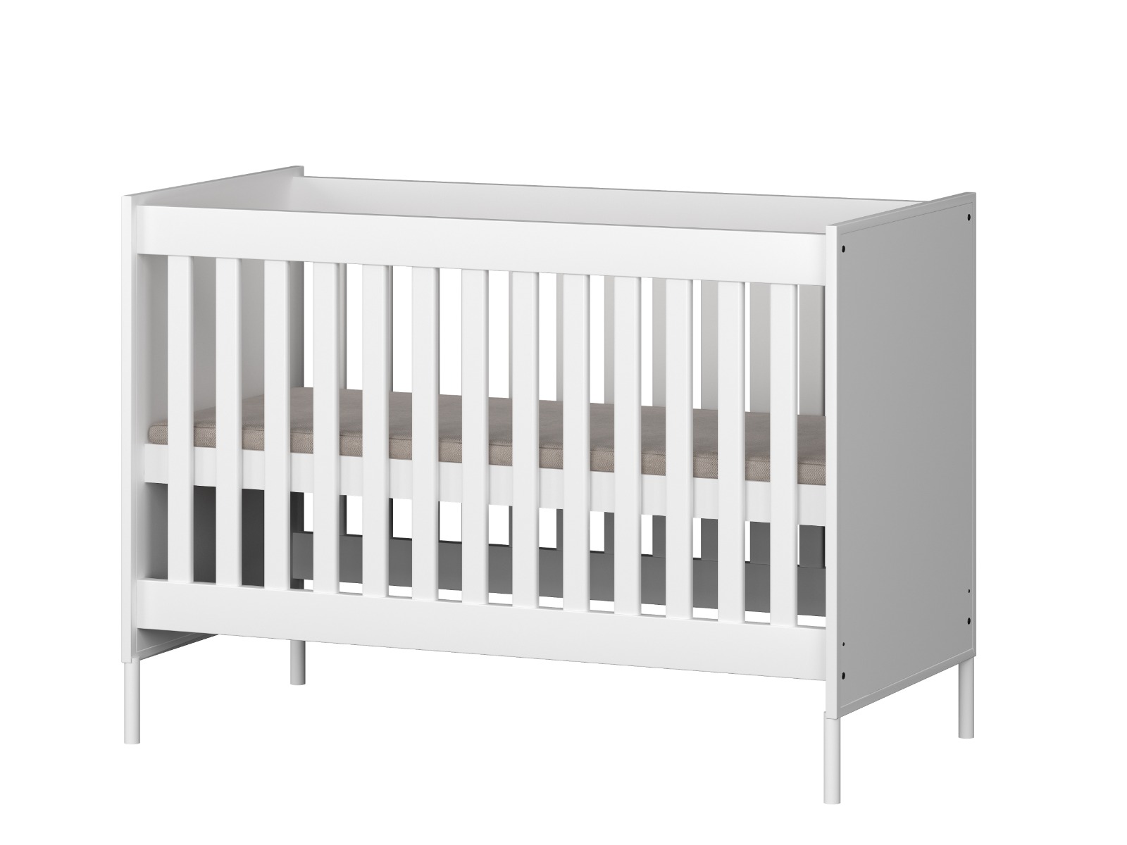 Born Lucky Santiago Baby Bed 60x120 cm Wit