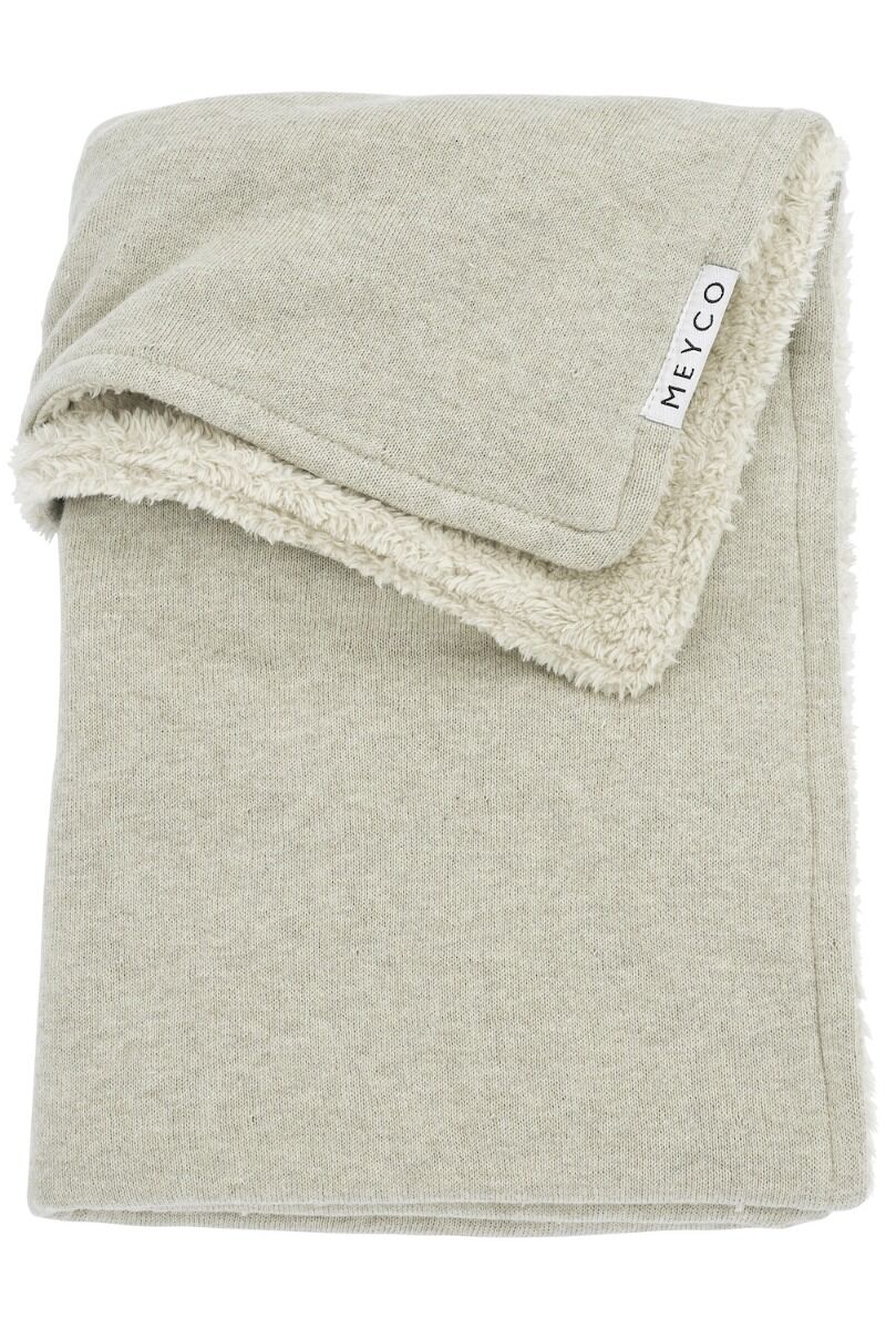 Meyco Ledikantdeken Knit Basic Fleece Sand Melange 100 x 150 cm