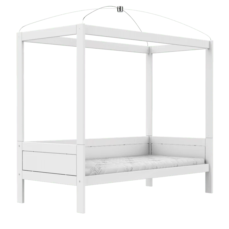 Lifetime Original Eenpersoonshemelbed met Standaard Lattenbodem Wit