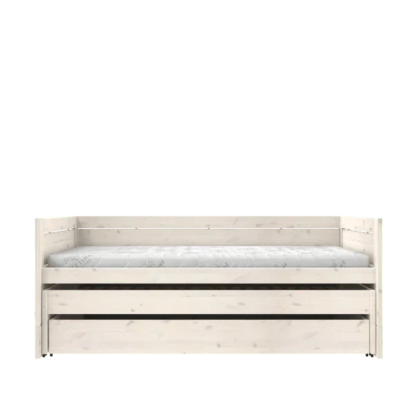 Lifetime Original Kajuitbed met Logeerbed en Bedlade met Deluxe Lattenbodem Whitewash