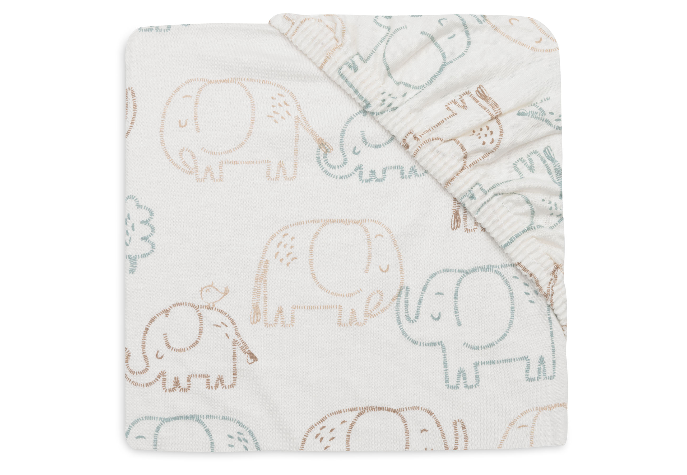 Jollein Hoeslaken Jersey 60x120cm Elephant Tales