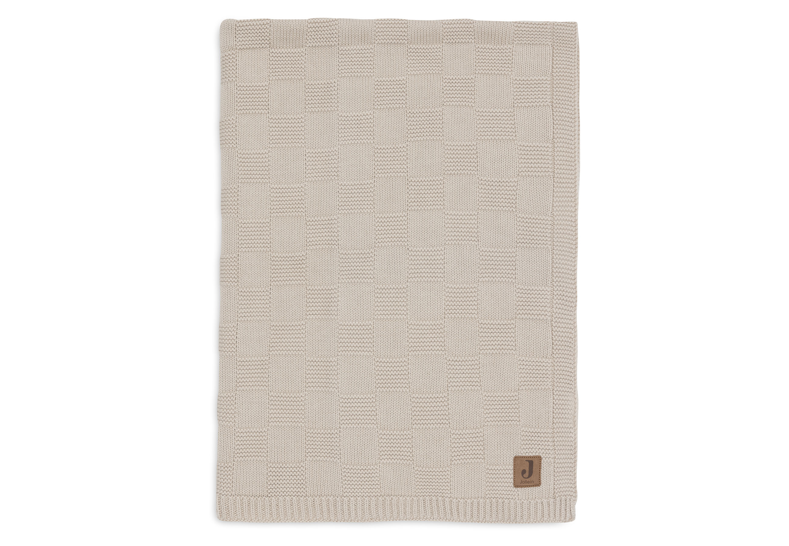 Jollein Deken Ledikant 100x150cm Box Knit Warm Sand