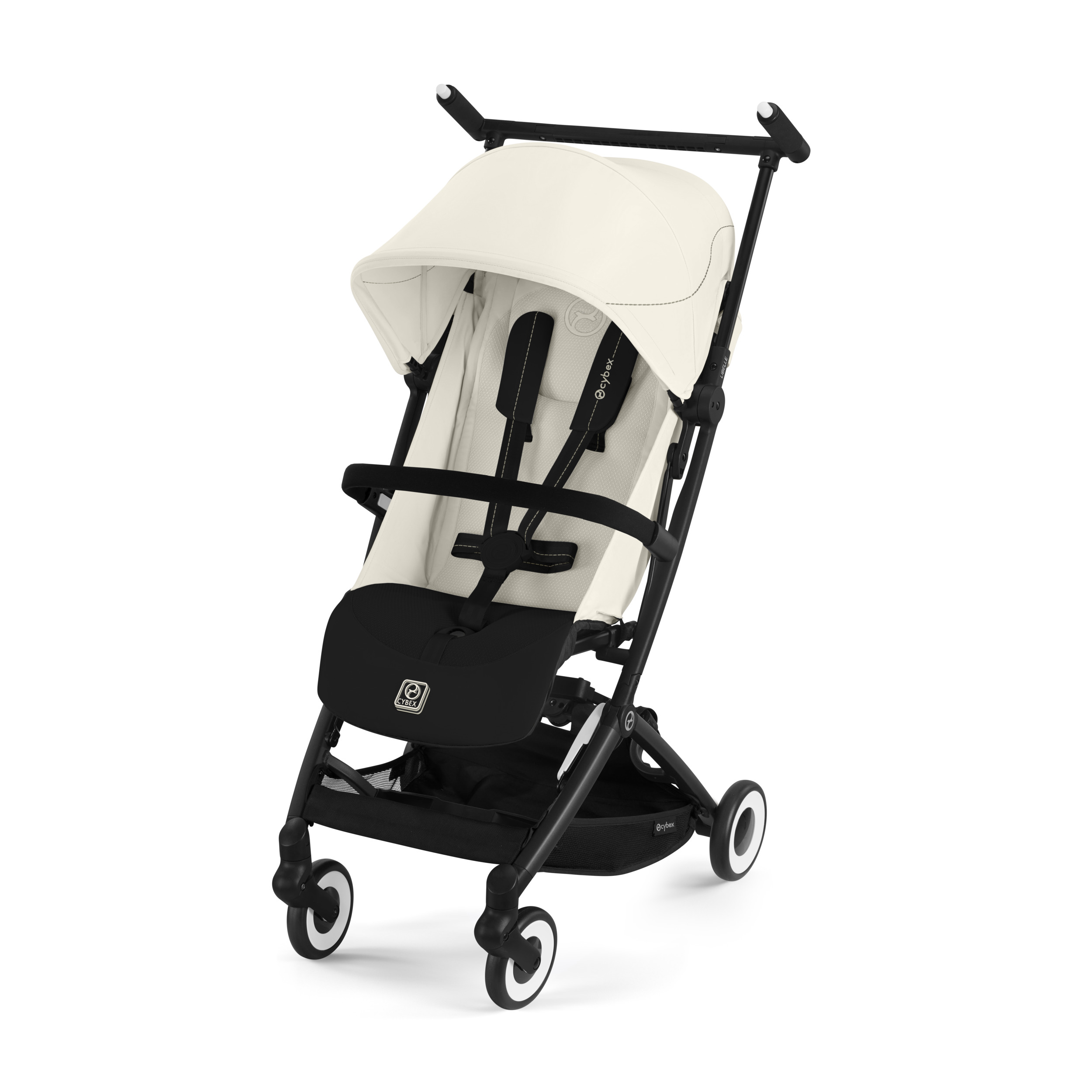Cybex Buggy Libelle Black Frame Canvas White | Light Beige