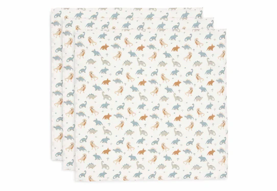 Jollein Hydrofiele Doek Small 70x70cm Roarsome (3-pack)