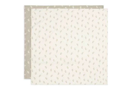 Jollein Hydrofiele Doek Large 115x115cm Twig Olive Green (2pack)