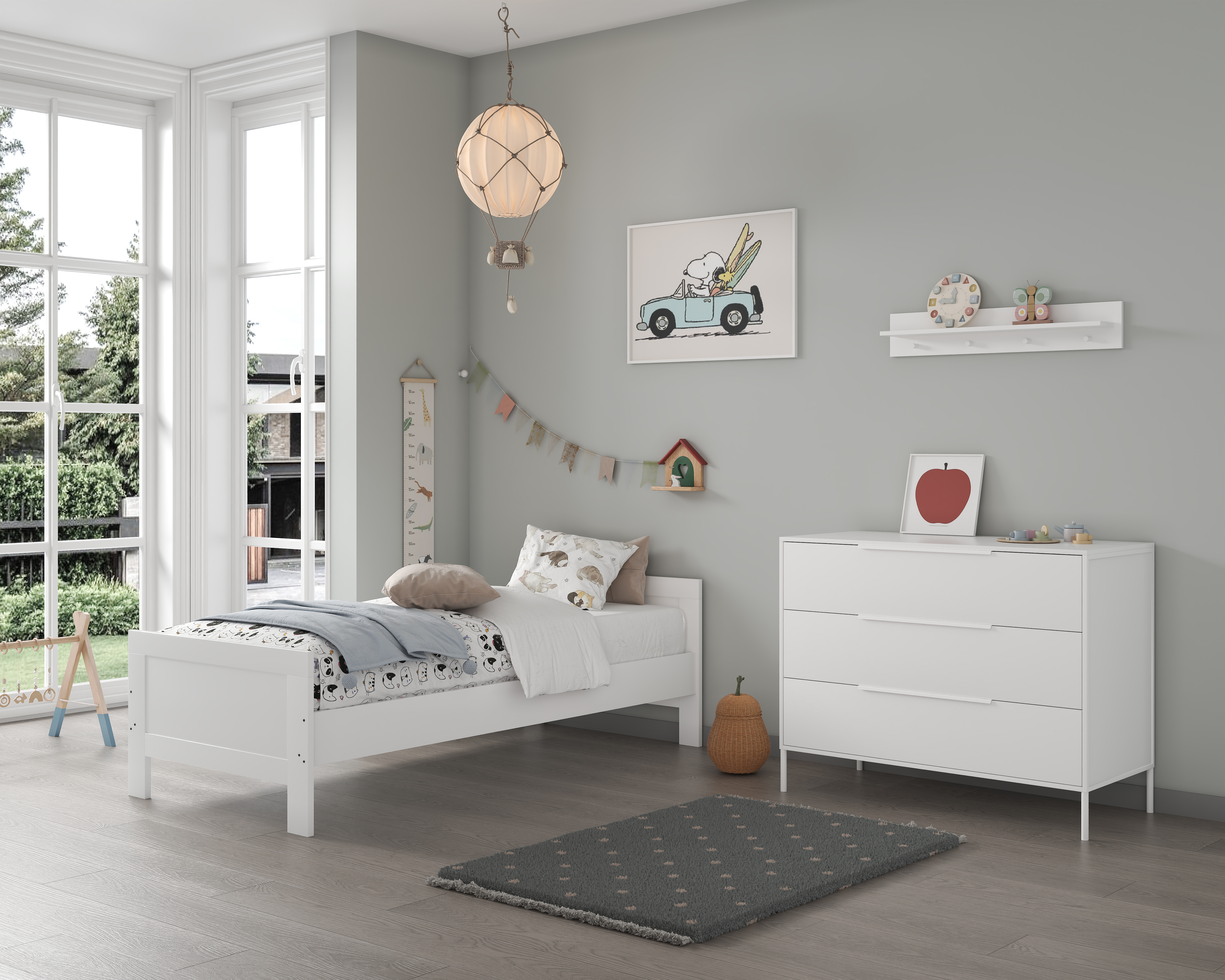 Born Lucky Tienerkamer Noel Wit 2 Delig