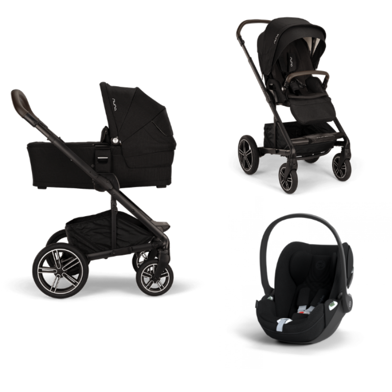 Nuna Kinderwagen 3 in 1 MIXX™ next Caviar + Autostoel Cloud T I Size