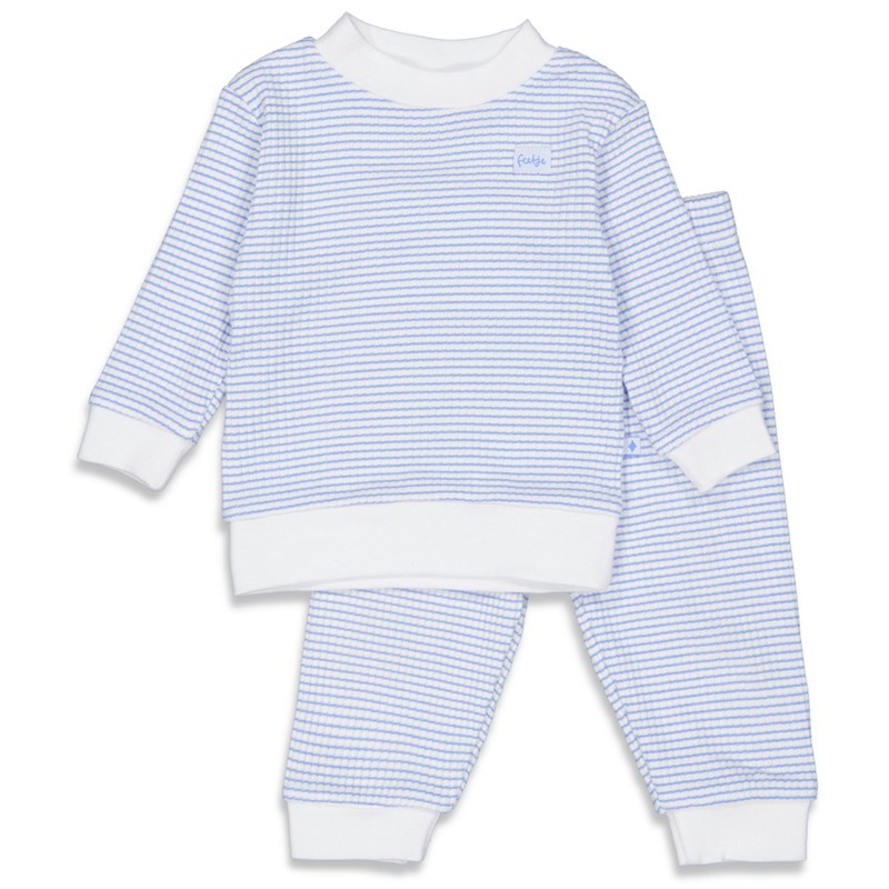 Feetje Pyjama Wafel Blauw Maat 74
