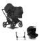 Bugaboo Donkey 5 Duo Kinderwagen 3 In 1 Black Midnight Black