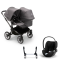 Bugaboo Donkey 5 Duo Kinderwagen 3 In 1 Graphite Grey Melange Met Cybex Cloud T Groep 0 Autostoel