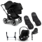 Bugaboo Donkey 5 Duo Kinderwagen 3 In 1 Graphite Midnight Black Met Cybex Cloud T Groep 0 Autostoel + Isofix Base + Voetenzak