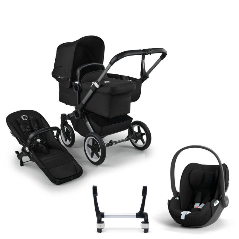 Bugaboo Donkey 5 Mono Kinderwagen 3 In 1 Graphite Midnight Black Met Cybex Cloud T Groep 0 Autostoel